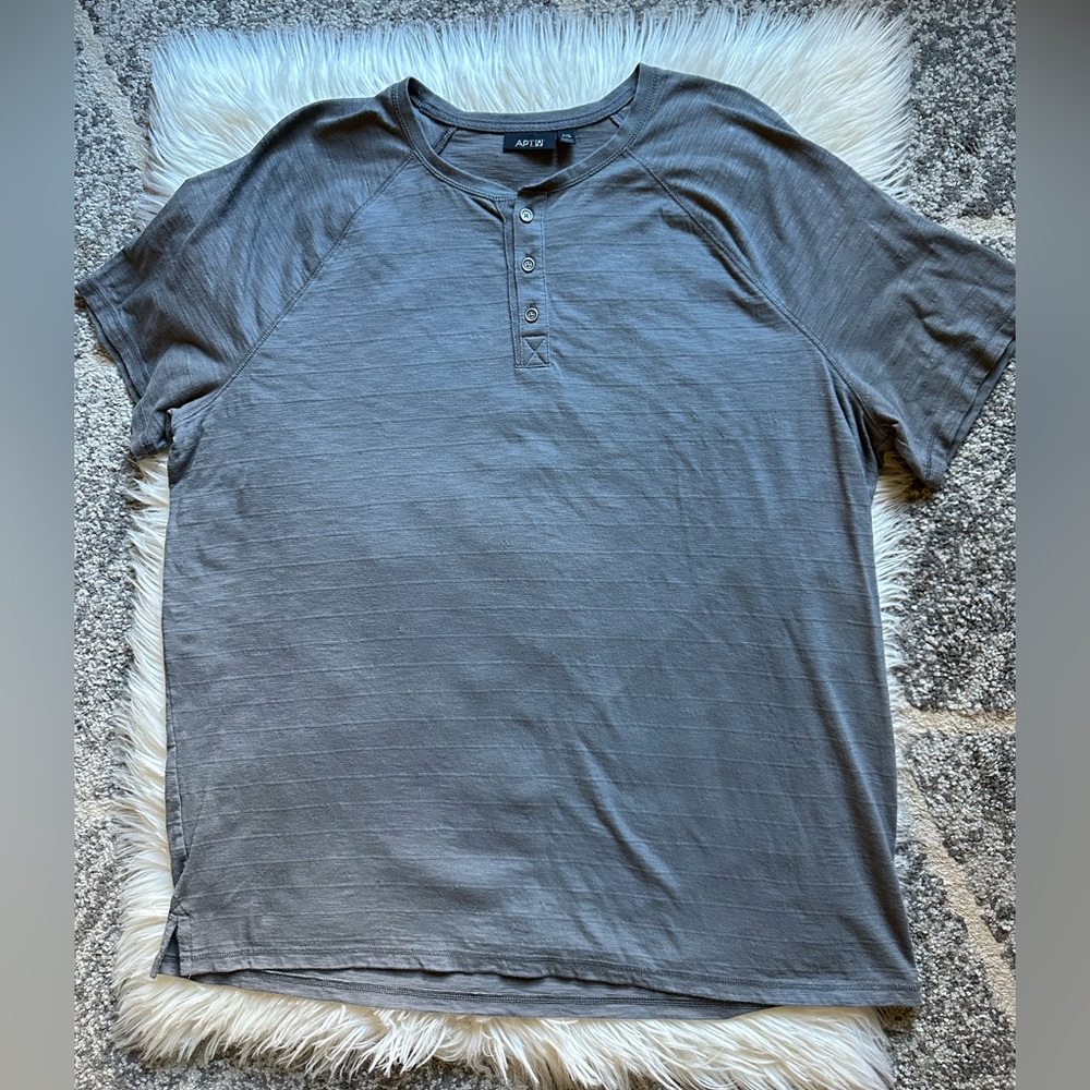 Cotton blend Henley T-shirt